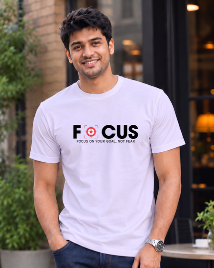 Focus On Your Goal Stylish Men's Classic Crew T-Shirt