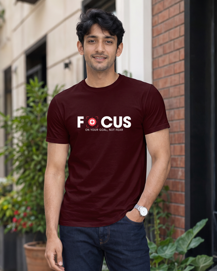Focus On Your Goal Regular Fit Classic Crew T-Shirt