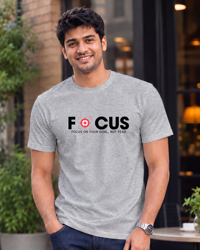Focus On Your Goal Stylish Men's Classic Crew T-Shirt