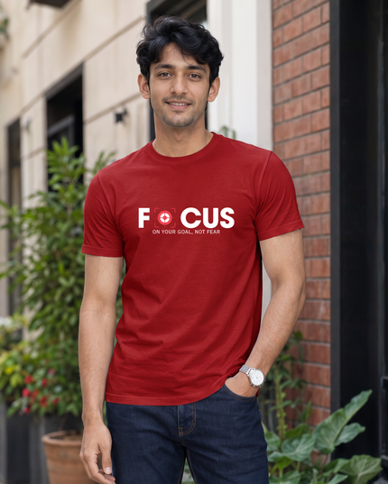 Focus On Your Goal Regular Fit Classic Crew T-Shirt