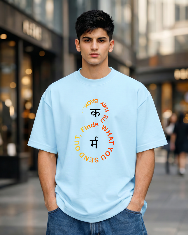 What You Send Out Finds Its Way Back Graphic Unisex Oversized Classic T-Shirt