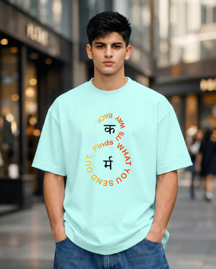 What You Send Out Finds Its Way Back Graphic Unisex Oversized Classic T-Shirt
