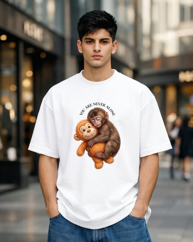 Never Alone Unisex Oversized Classic T-Shirt