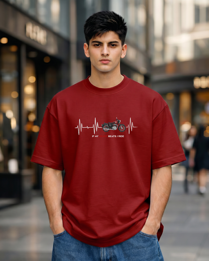 Heartbeat Rider Stylish Unisex Oversized Classic T-Shirt