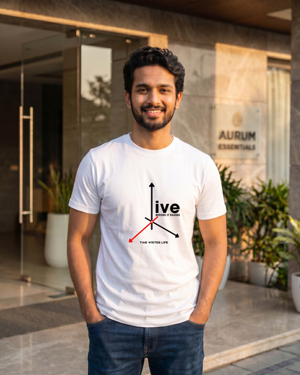 Live Before It Passes Graphic Classic Crew T-Shirt