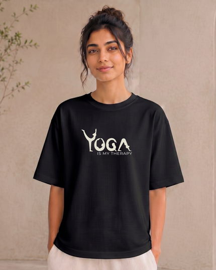 Yoga Is My Therapy Stylish Unisex Classic Crew T-Shirt
