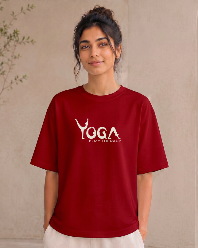Yoga Is My Therapy Stylish Unisex Classic Crew T-Shirt