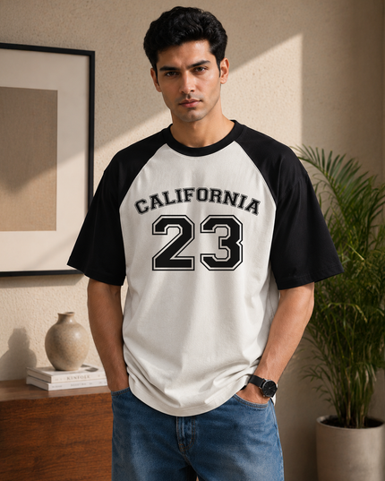 California 23 Men's Oversized Raglan T-Shirt