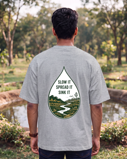 Water First Every Drop Counts Oversized Classic T-Shirt