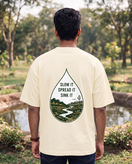 Water First Every Drop Counts Oversized Classic T-Shirt