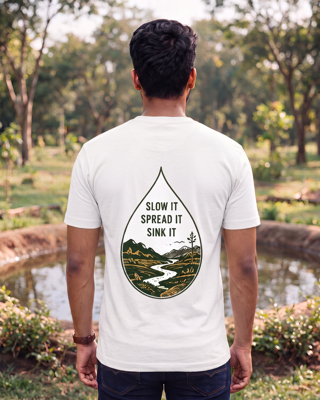 Water First Every Drop Counts Graphic Classic Crew T-Shirt