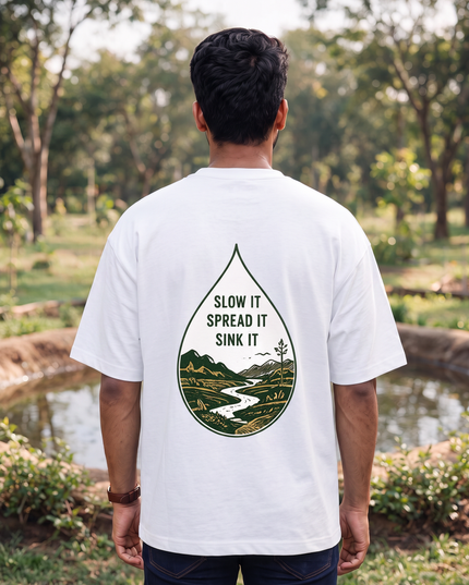 Water First Every Drop Counts Oversized Classic T-Shirt