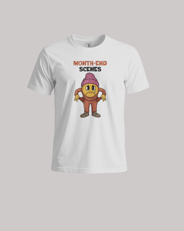 Month-End Scenes Graphic Funny Relatable - Unisex Classic Crew T-Shirt