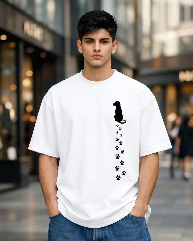 Pawprints Unisex Oversized Classic T-Shirt