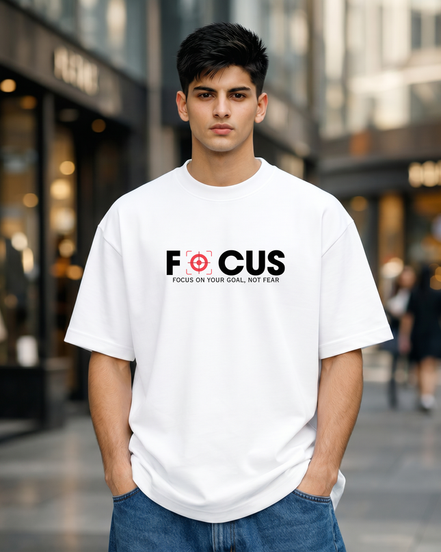 Focus On Your Goal Unisex Oversized Classic T-Shirt