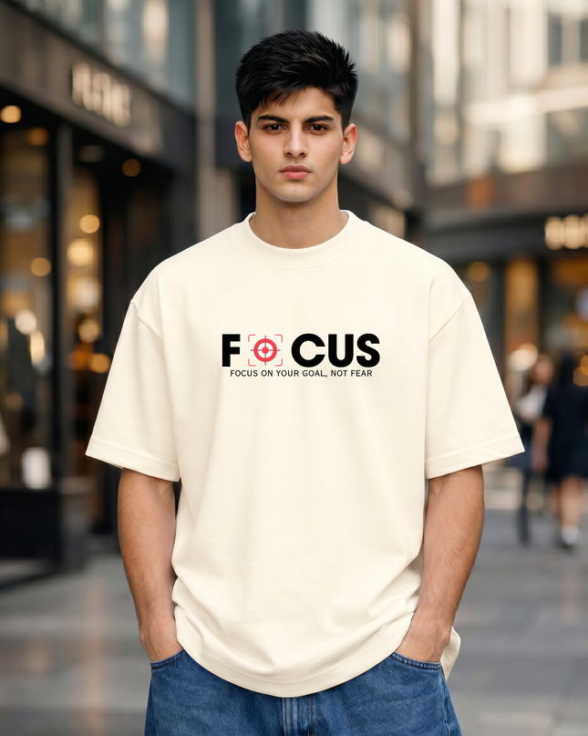 Focus On Your Goal Unisex Oversized Classic T-Shirt