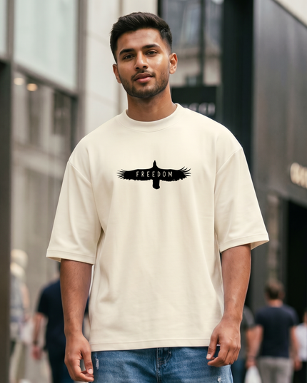 Freedom Eagle Graphic Unisex Oversized Classic T-Shirt