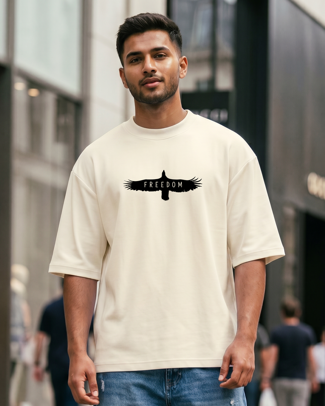 Freedom Eagle Graphic Unisex Oversized Classic T-Shirt