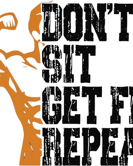 Don't Sit Get Fit Repeat Unisex Oversized Classic T-Shirt