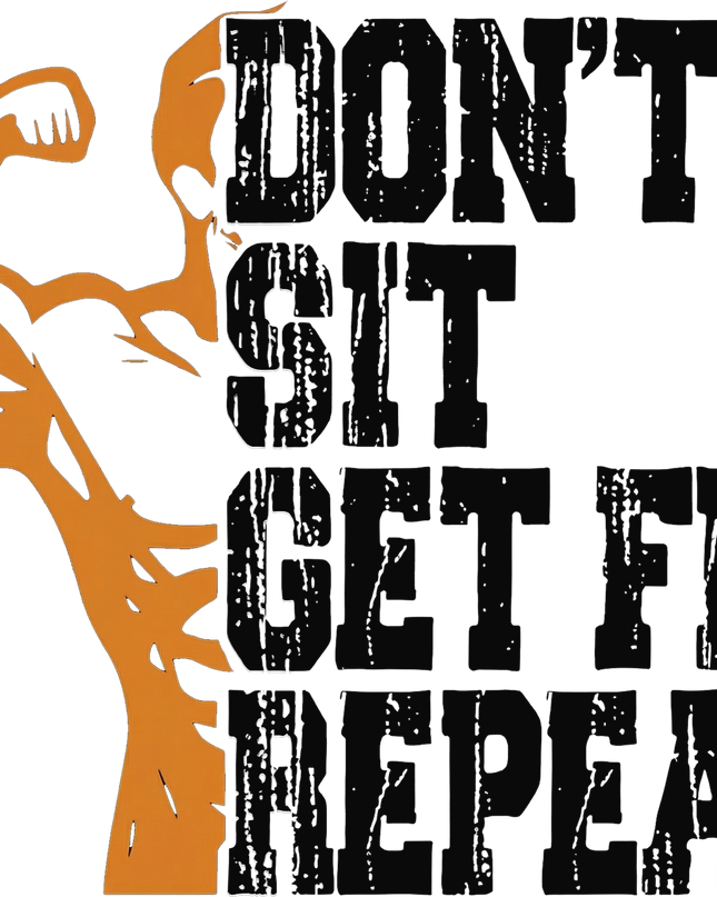 Don't Sit Get Fit Repeat Unisex Oversized Classic T-Shirt