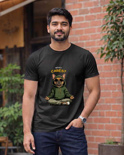 Who Cares Graphics Regular Fit Classic Crew T-Shirt