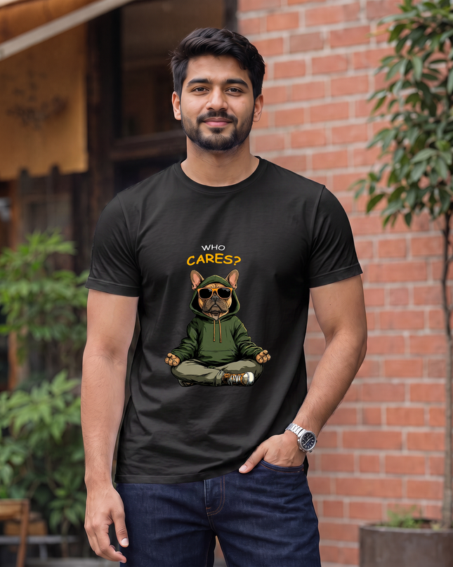 Who Cares Graphics Regular Fit Classic Crew T-Shirt