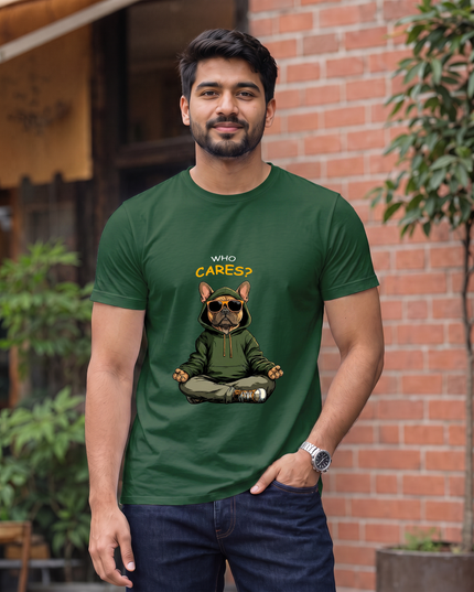 Who Cares Graphics Regular Fit Classic Crew T-Shirt