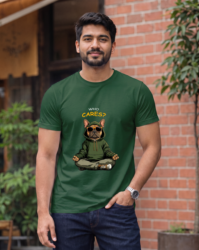 Who Cares Graphics Regular Fit Classic Crew T-Shirt