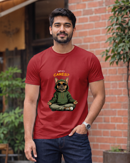 Who Cares Graphics Regular Fit Classic Crew T-Shirt