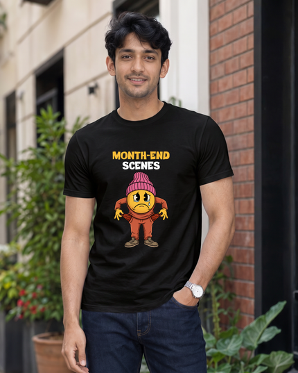 Month End Scenes Graphic Regular Fit Classic Crew T-Shirt
