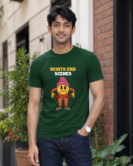 Month End Scenes Graphic Regular Fit Classic Crew T-Shirt