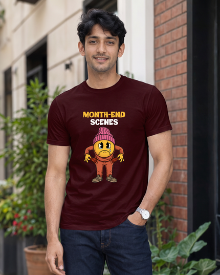 Month End Scenes Graphic Regular Fit Classic Crew T-Shirt