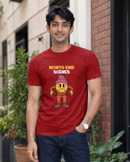 Month End Scenes Graphic Regular Fit Classic Crew T-Shirt