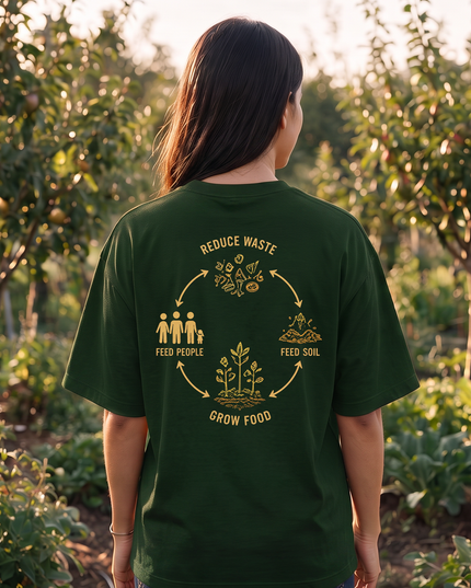 Compost Is Currency Graphic Oversized Women's Classic T-Shirt