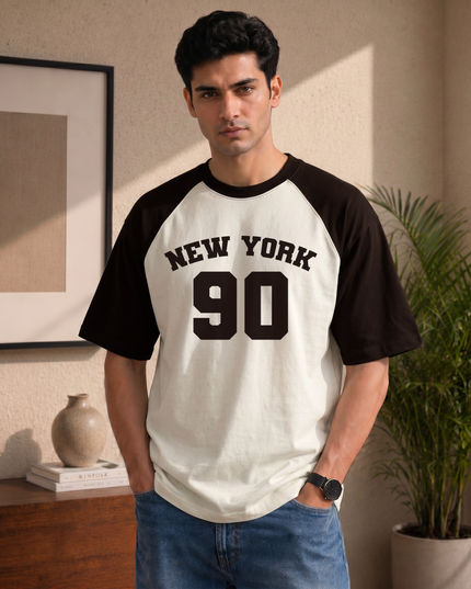 New York 90 Men's Oversized Raglan T-Shirt