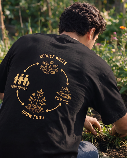 Compost Is Currency Print Oversized Cotton Classic T-Shirt