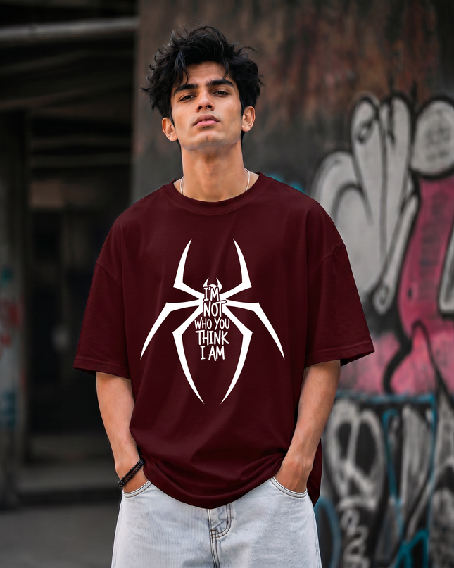 I m Not Who You Think I Am Statement Graphic Unisex Oversized Classic T-Shirt
