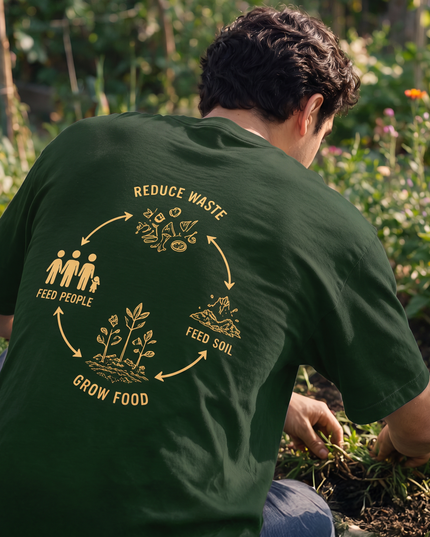 Compost Is Currency Print Oversized Cotton Classic T-Shirt