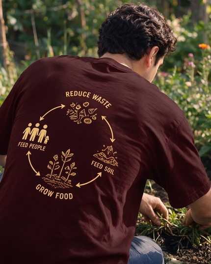 Compost Is Currency Print Oversized Cotton Classic T-Shirt