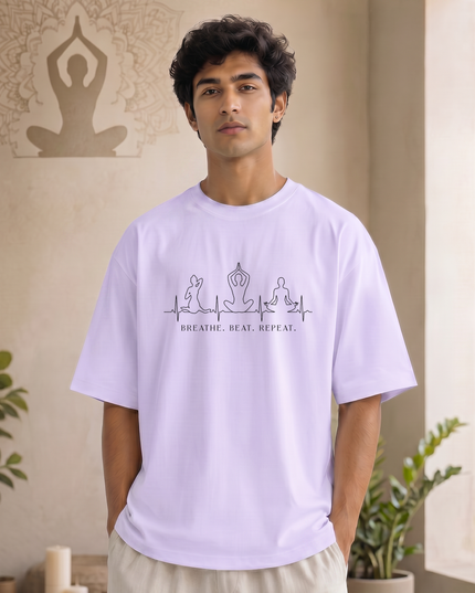 Breathe Beat Repeat Unisex Oversized Classic T-Shirt