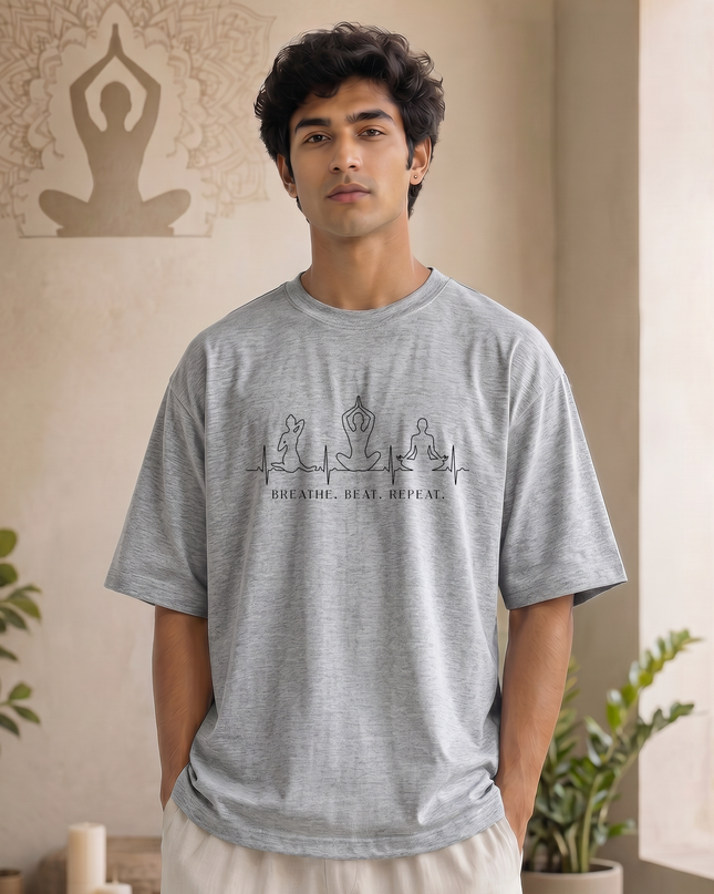 Breathe Beat Repeat Unisex Oversized Classic T-Shirt