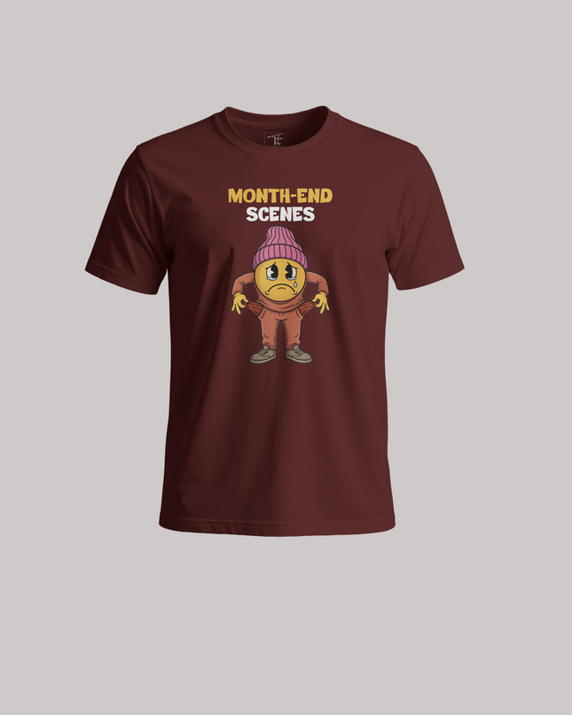 Month End Scenes Funny Graphic Unisex Classic Crew T-Shirt