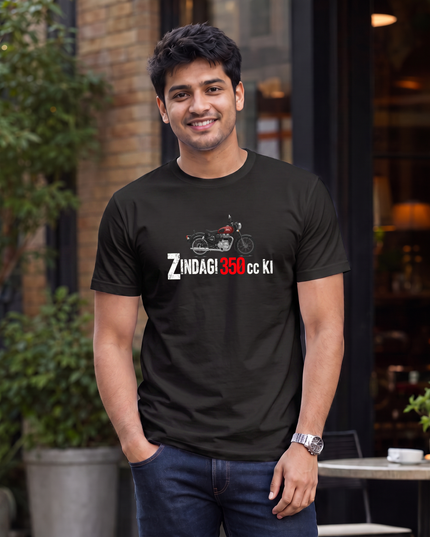 Zindagi 350 CC Ki Graphic Classic Crew T-Shirt