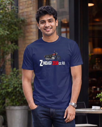 Zindagi 350 CC Ki Graphic Classic Crew T-Shirt