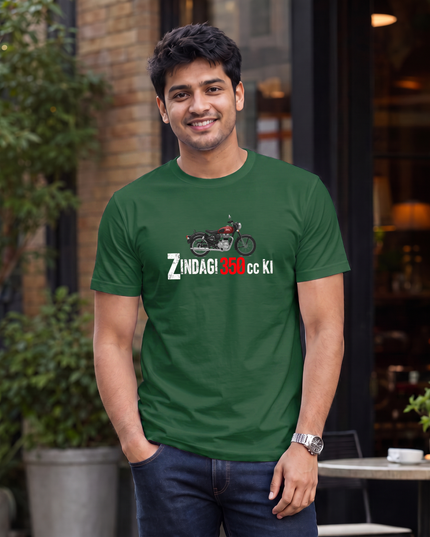 Zindagi 350 CC Ki Graphic Classic Crew T-Shirt