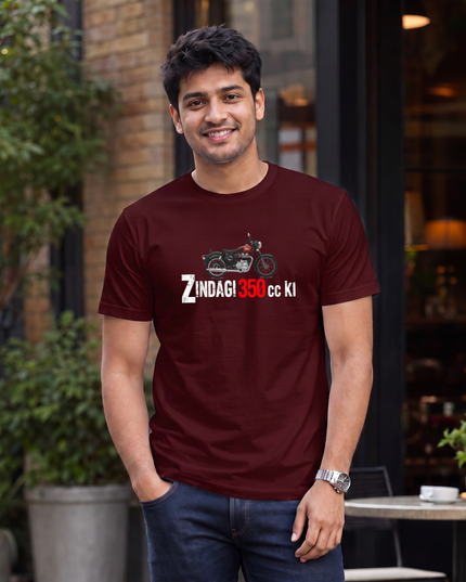 Zindagi 350 CC Ki Graphic Classic Crew T-Shirt