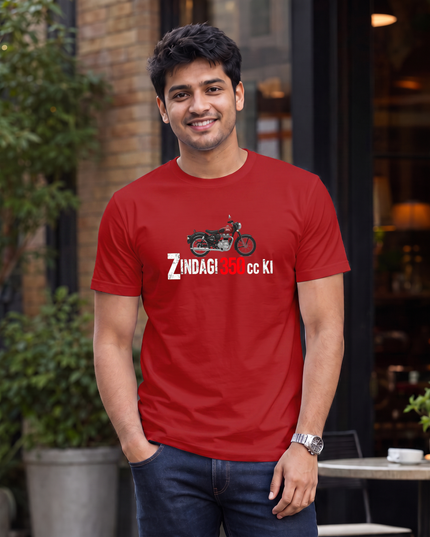Zindagi 350 CC Ki Graphic Classic Crew T-Shirt