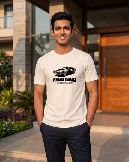 Vintage Garage Classic Car - Classic Crew T-Shirt