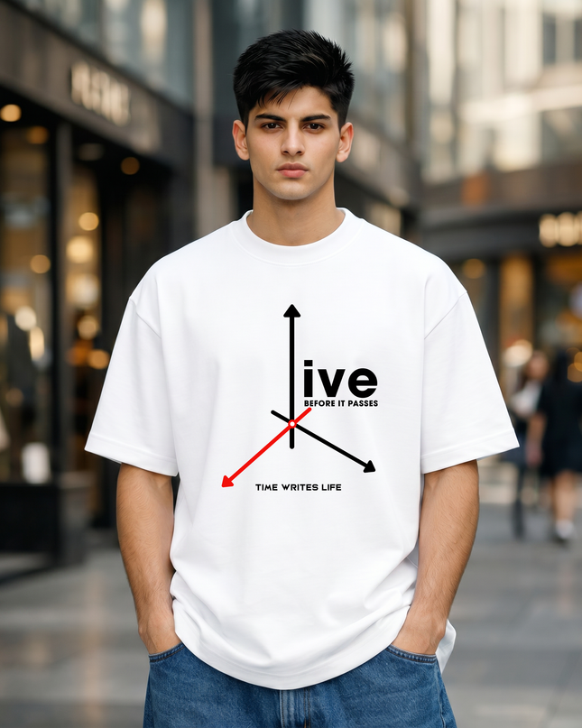 Time Writes Life Unisex Oversized Classic T-Shirt