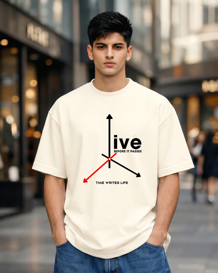 Time Writes Life Unisex Oversized Classic T-Shirt